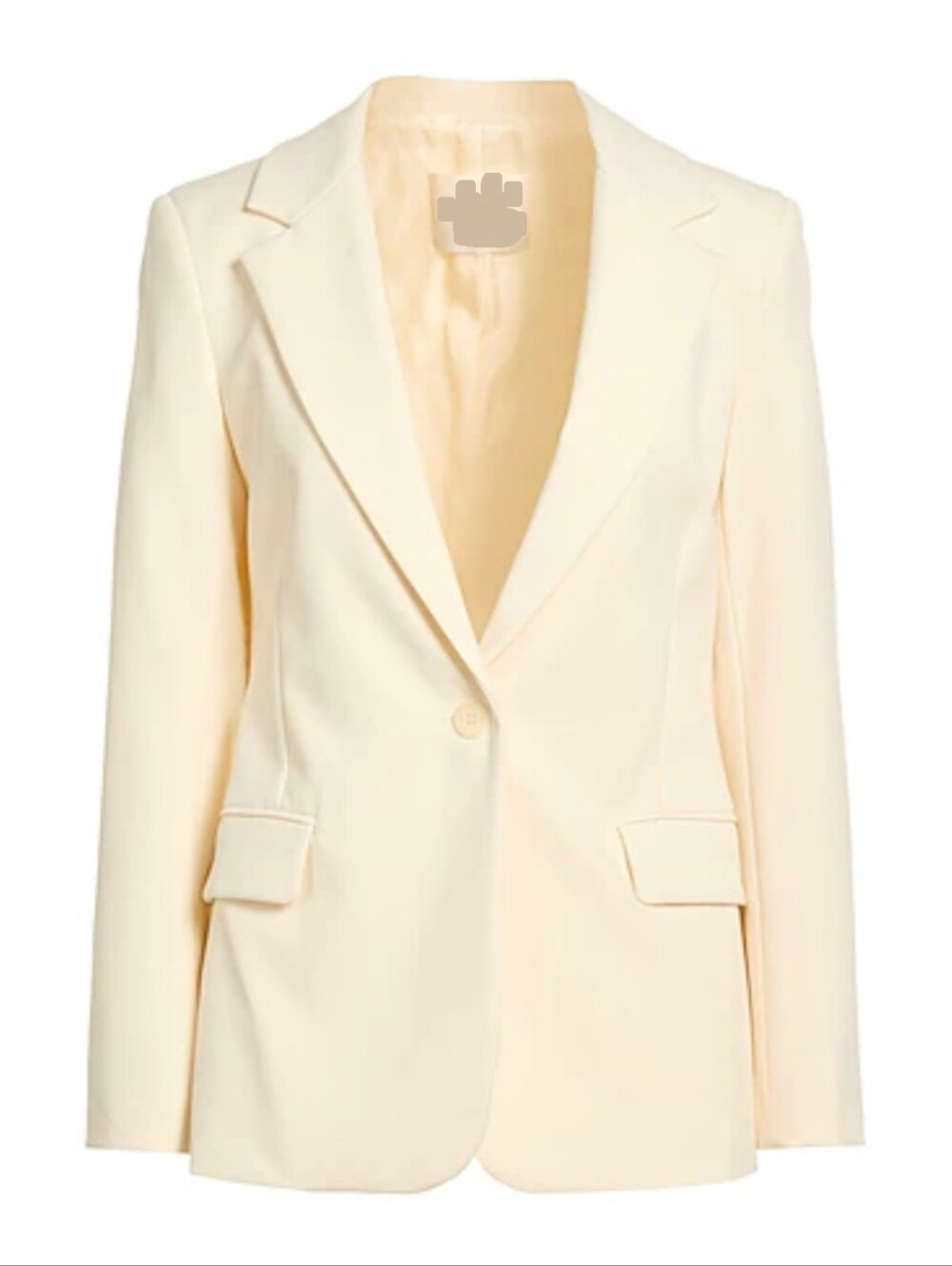 Sag Harbor 14 Wool Cream Blazer Single Button Women's